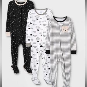 NEW Cloud Island 3 Pack Footie Sleepers 18M